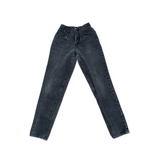 Vintage Lawman Jeans Button Fly High Rise Mom Western 100% Cotton Black Size 7